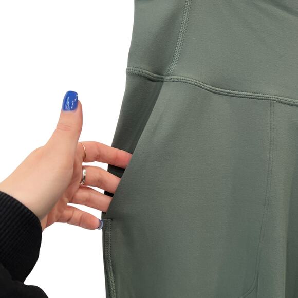 $128 Lululemon Dark Forest Green Align High-Rise Wide-Leg Pant *Short size 10 - Picture 3 of 6